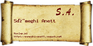 Sümeghi Anett névjegykártya